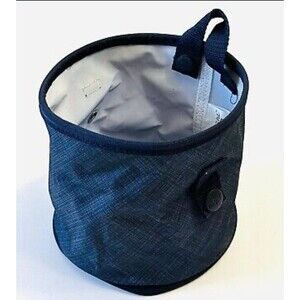 Thirty-One Oh Snap Bin Caddy Storage Open Container Black Twill Stripe Retired